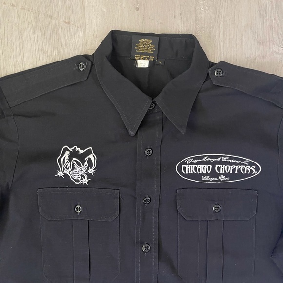 Chicago Choppers Propper Joker Mechanic Biker Button Shirt - Picture 2 of 6